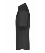 Men Men's Shirt Short-Sleeved Poplin Black 8507