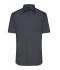 Men Men's Shirt Short-Sleeved Poplin Carbon 8507