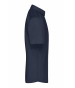 Herren Men's Shirt Short-Sleeved Poplin Navy 8507