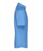 Heren Men's Shirt Short-Sleeved Poplin Aqua 8507