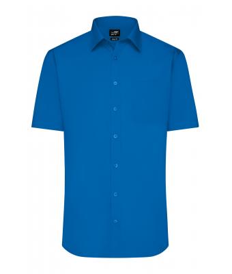 Heren Men's Shirt Short-Sleeved Poplin Royal 8507