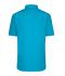 Heren Men's Shirt Short-Sleeved Poplin Turquoise 8507
