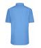 Men Men's Shirt Short-Sleeved Poplin Aqua 8507