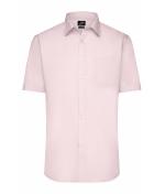 Men Men's Shirt Short-Sleeved Poplin Light-pink 8507
