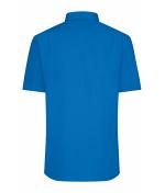 Men Men's Shirt Short-Sleeved Poplin Royal 8507
