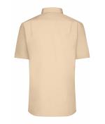 Herren Men's Shirt Short-Sleeved Poplin Stone 8507