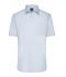Herren Men's Shirt Short-Sleeved Poplin Light-blue 8507