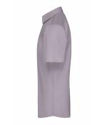 Herren Men's Shirt Short-Sleeved Poplin Steel 8507