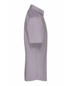 Herren Men's Shirt Short-Sleeved Poplin Steel 8507