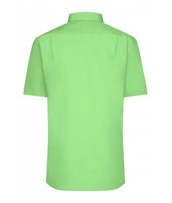 Men Men's Shirt Short-Sleeved Poplin Lime-green 8507