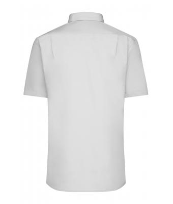 Heren Men's Shirt Short-Sleeved Poplin Lichtgrijs 8507