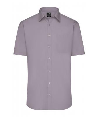 Heren Men's Shirt Short-Sleeved Poplin Staal 8507