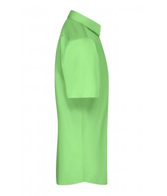 Herren Men's Shirt Short-Sleeved Poplin Lime-green 8507