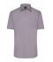 Herren Men's Shirt Short-Sleeved Poplin Steel 8507