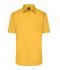 Herren Men's Shirt Short-Sleeved Poplin Yellow 8507