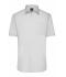 Heren Men's Shirt Short-Sleeved Poplin Lichtgrijs 8507