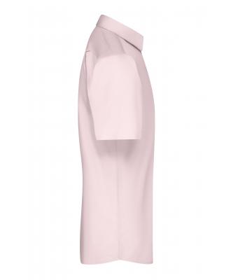 Herren Men's Shirt Short-Sleeved Poplin Light-pink 8507