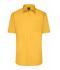 Herren Men's Shirt Short-Sleeved Poplin Yellow 8507