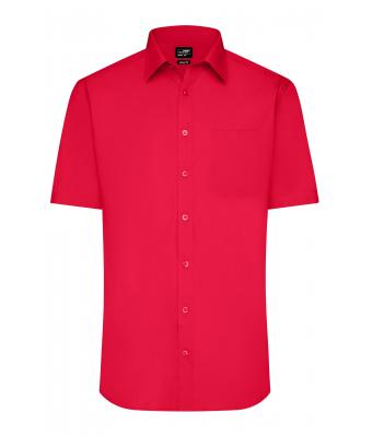 Men Men's Shirt Short-Sleeved Poplin Tomato 8507