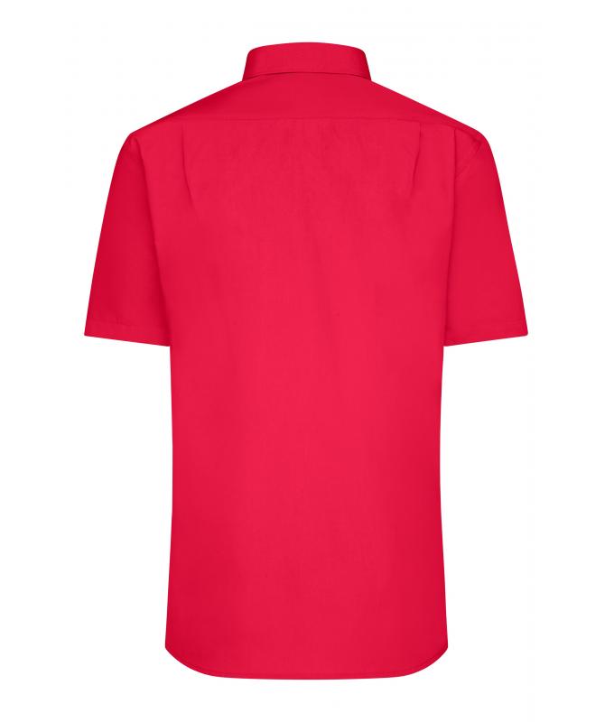 Heren Men's Shirt Short-Sleeved Poplin Tomaat 8507