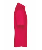 Herren Men's Shirt Short-Sleeved Poplin Red 8507