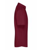 Herren Men's Shirt Short-Sleeved Poplin Wine 8507