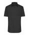Herren Men's Shirt Short-Sleeved Poplin Black 8507