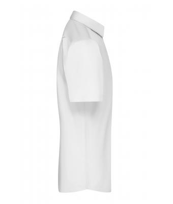 Herren Men's Shirt Short-Sleeved Poplin White 8507