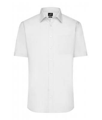 Heren Men's Shirt Short-Sleeved Poplin Wit 8507