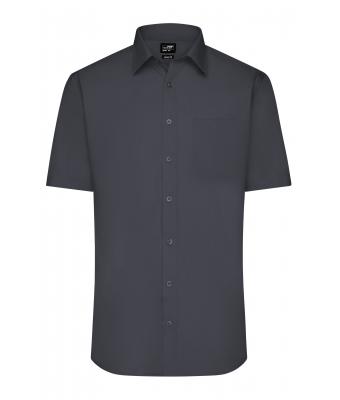 Herren Men's Shirt Shortsleeve Poplin Carbon 8507