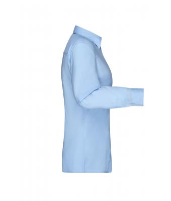 Dames Ladies' Shirt Long-Sleeved Micro-Twill Lichtblauw 8563