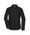 Dames Ladies' Shirt Long-Sleeved Micro-Twill Zwart 8563