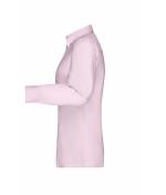 Dames Ladies' Shirt Long-Sleeved Micro-Twill Lichtroze 8563