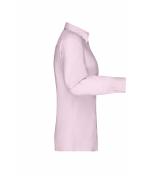 Dames Ladies' Shirt Long-Sleeved Micro-Twill Lichtroze 8563