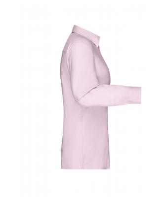 Dames Ladies' Shirt Long-Sleeved Micro-Twill Lichtroze 8563
