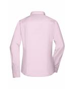 Dames Ladies' Shirt Long-Sleeved Micro-Twill Lichtroze 8563