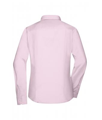 Dames Ladies' Shirt Long-Sleeved Micro-Twill Lichtroze 8563