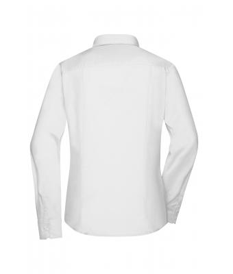 Damen Ladies' Shirt Long-Sleeved Micro-Twill White 8563