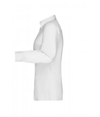 Dames Ladies' Shirt Long-Sleeved Micro-Twill Wit 8563