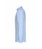 Herren Men's Shirt Long-Sleeved Micro-Twill Light-blue 8564