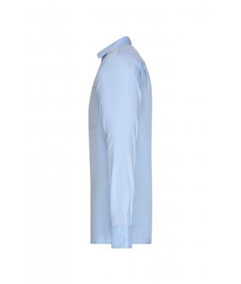 Heren Men's Shirt Long-Sleeved Micro-Twill Lichtblauw 8564