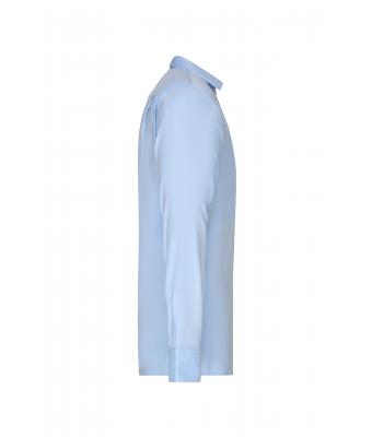 Heren Men's Shirt Long-Sleeved Micro-Twill Lichtblauw 8564