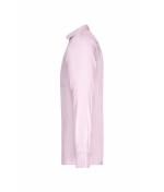 Herren Men's Shirt Long-Sleeved Micro-Twill Light-pink 8564