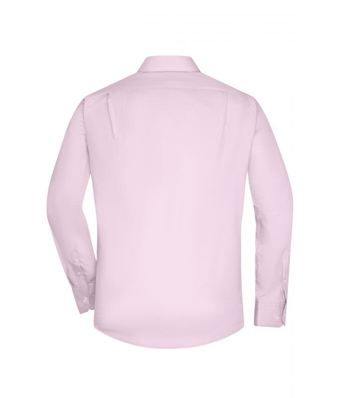 Heren Men's Shirt Long-Sleeved Micro-Twill Lichtroze 8564