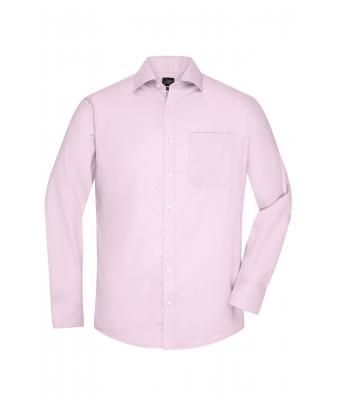 Heren Men's Shirt Long-Sleeved Micro-Twill Lichtroze 8564