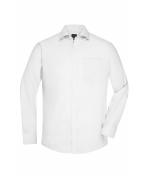 Heren Men's Shirt Long-Sleeved Micro-Twill Wit 8564