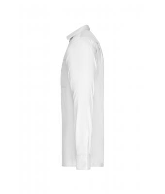 Heren Men's Shirt Long-Sleeved Micro-Twill Wit 8564