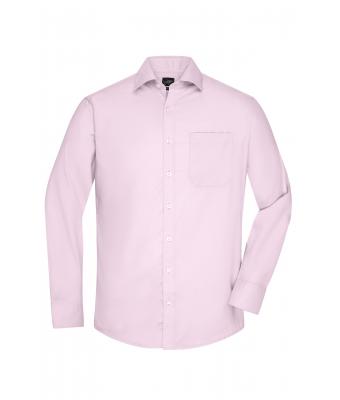 Herren Men's Shirt Longsleeve Micro-Twill Light-pink 8564