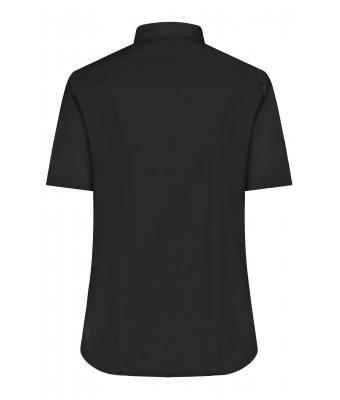 Ladies Ladies' Shirt Short-Sleeved Micro-Twill Black 8565