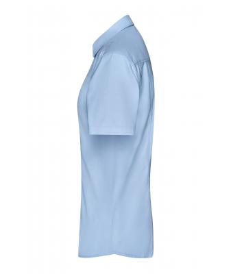 Dames Ladies' Shirt Short-Sleeved Micro-Twill Lichtblauw 8565